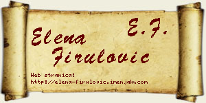 Elena Firulović vizit kartica